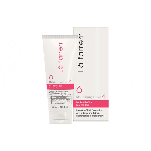 کرم مرطوب کننده و آبرسان مخصوص پوست های حساس لافارر 4
