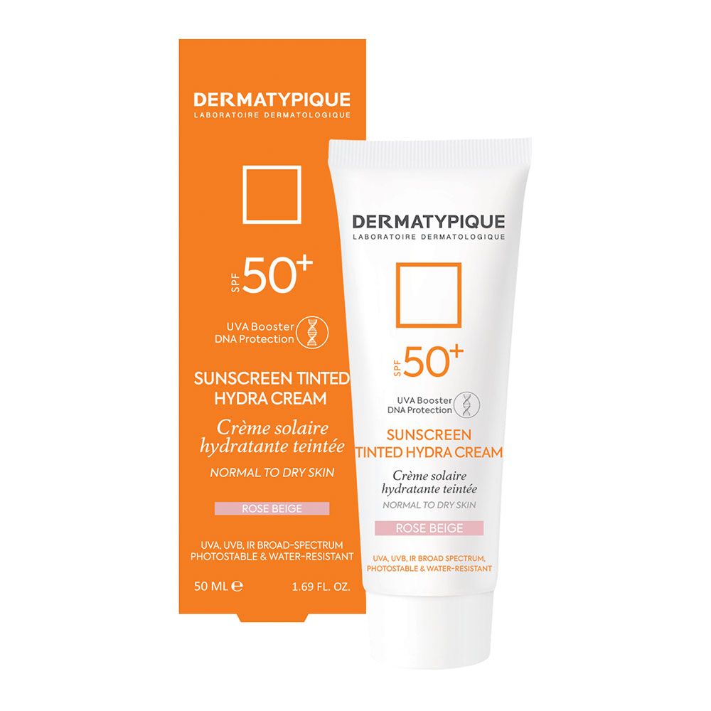 کرم ضد آفتاب رنگ رز بژ هیدرا  پوست  خشک +SPF50 درماتیپیک